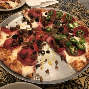 Meant to take a picture before attacking the pizza....but we were hungry