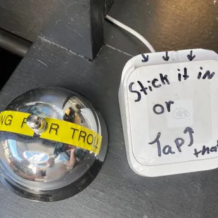 "Ring for troll" bell