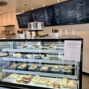 a display of pastries and pastries