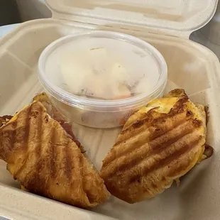 Bacon egg and cheese croissant