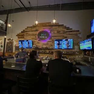 people sitting at the bar