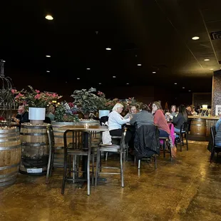 people sitting at tables