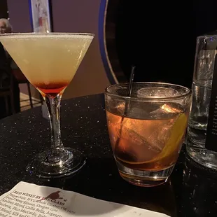 Pineapple Upside-Down cocktail, old fashioned