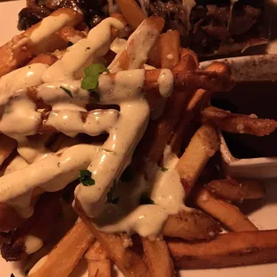 Prime rib sandwich with loaded fries. Yummy