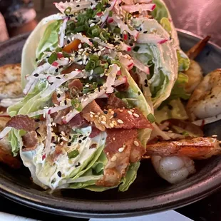 Wedge salad plus shrimp