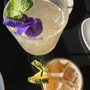 Peach and pineapple cocktails!