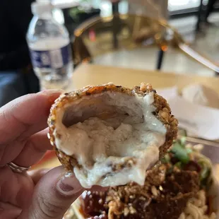 Taiwanese Fried Cashew Mozzarella Croquettes