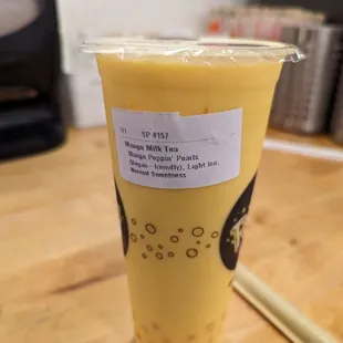 a cup of bubble tea