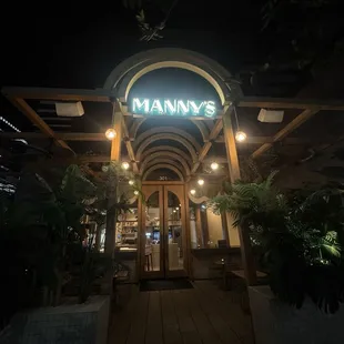 The outside of Manny&apos;s/Powder Room.