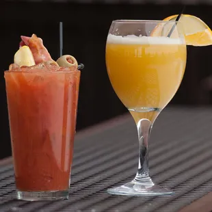 Weekend bloody and mimosas $4
