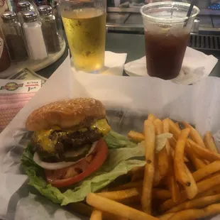 Powell burger fries bloody and bud lt