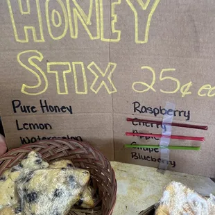 a box of honey stix
