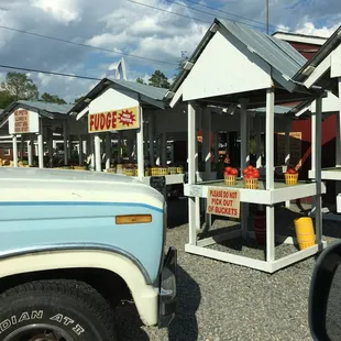 They sell a variety of produce and make their own fudge.  Mmmm.