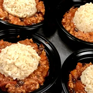 Turkey Chilli with Brown rice