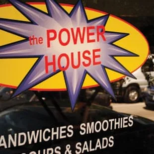 a sign in the window