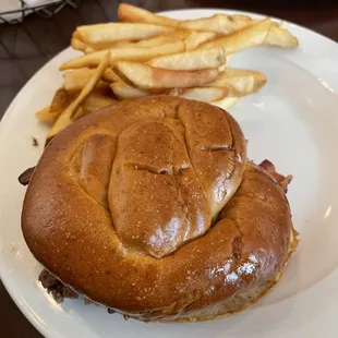 Wanted to show off the pretzel bun for the bbq burger