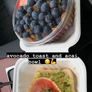 Acai Berry Bowl and Rad Avo Toast