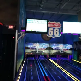 The night bowling alley.