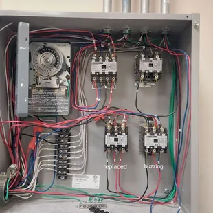 Time clock and lighting contactor