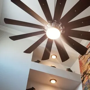 Ceiling fan and recessed lights install