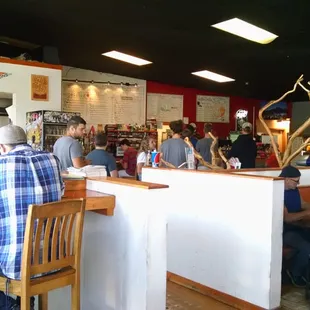 Inside view of this has station gem of a burger place!