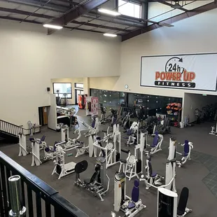 View from upper gym floor