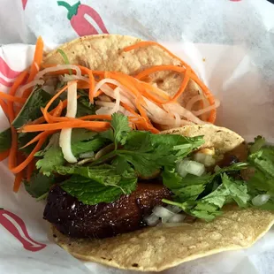 Carnitas Taco &amp; Pork Belly Taco
