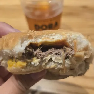 Super moist, melty cheese and freshly ground beef!