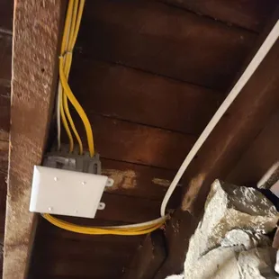 Lots and lots of new romex wiring installed in 1800s home.