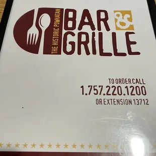 Updated Menu- 5/2022