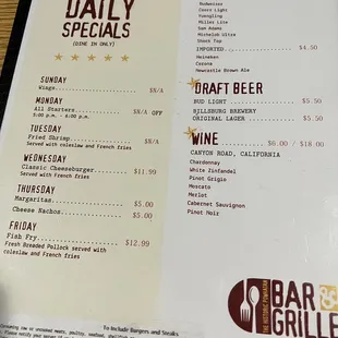 Updated Menu- 5/2022