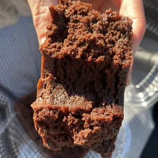 Inside was moist and fudgy!