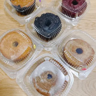 Top left to right: Peanut Butter Cup; Red Velvet; Butter; Cinnamon; Pumpkin)