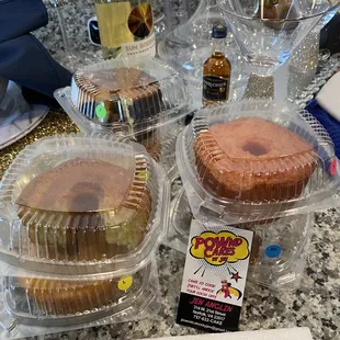 Turtle in the back, Strawberry on the right and butter in the left.