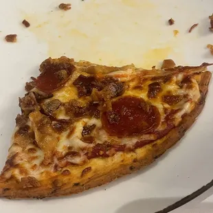 Pepperoni and bacon flatbread