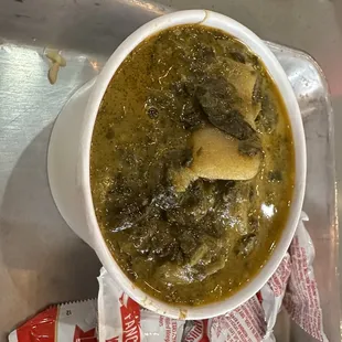 Spinach and potatoes