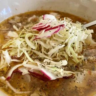 Half of a Pozole Chico Surtido