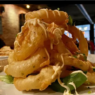 Tempura Fried Onion Ring Tower