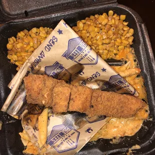 Fried salmon
