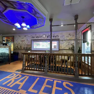 the entrance to the bar