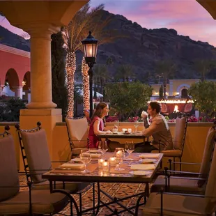 Prado Patio with sunset views over Camelback Mountain