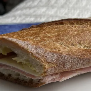 Ham and cheese sandwich.  It looks and sounds boring but it&apos;s not. It&apos;s outstanding.