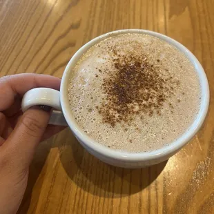 Small hot chai latte