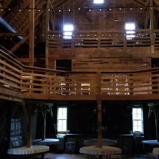 Barn with loft area and some of built in tables