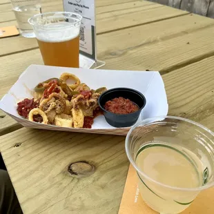 Calamari in the beer garden