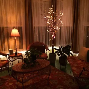 Love the lighting in here at night!