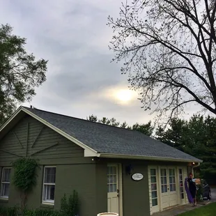 Yoga studio at sunrise.