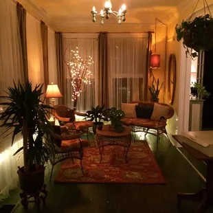 Inside the main house in the PM hours.