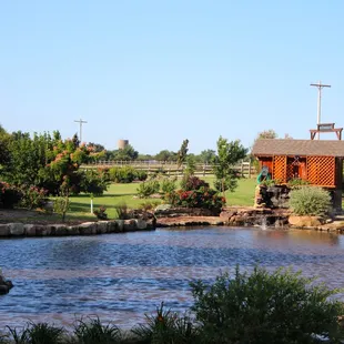 windmill and pond