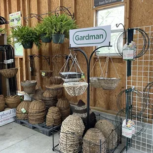 a variety of baskets